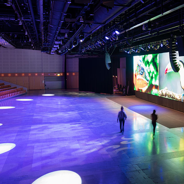 vy från victoriahallen på eventteknik och grafisk och digital produktion