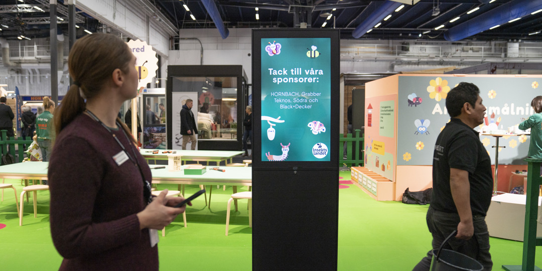 digitala mobila skyltar på stockholmsmässan