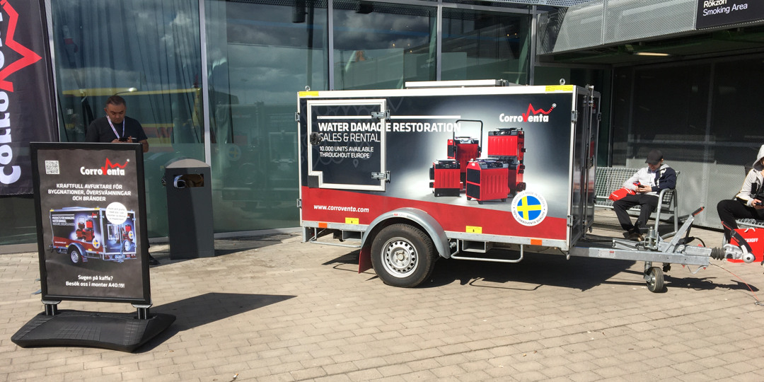 fysisk reklamplats för exponering utomhus på stockholmsmässan