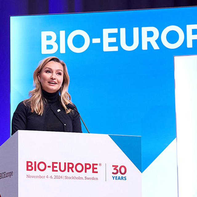 Minister for Energy and Industry Ebba Busch during the life science conference BIO Europe at Stockholmsmässan