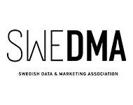 Logotyp för SWEDMA, branschorganisation för data- och marknadsföring i Sverige.